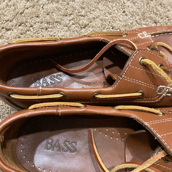 Bass Tan Leather Seafarer Shoes Sz 10.5 W - Picture 2 of 6